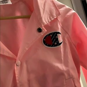 Champion Pink Crop Coaches Jacket